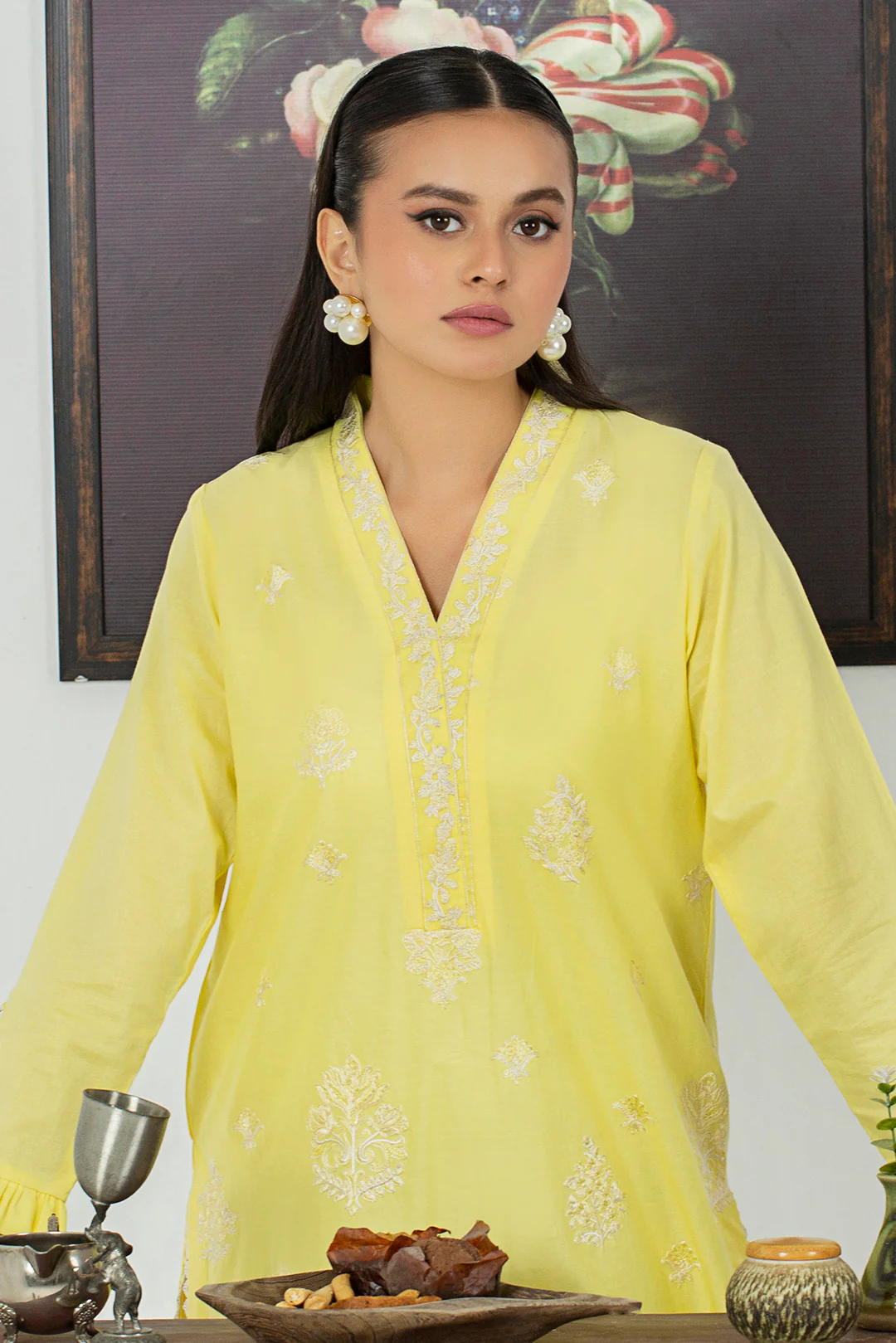 2 Piece - Cotton Cambric Suit P001128 - Image 5