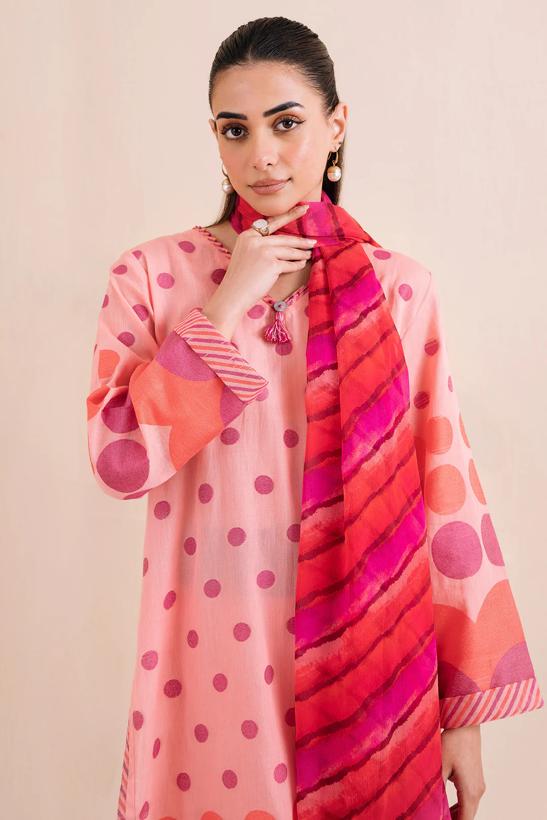 2 Piece - Digital Printed Jacquard Suit P1085 - Image 4