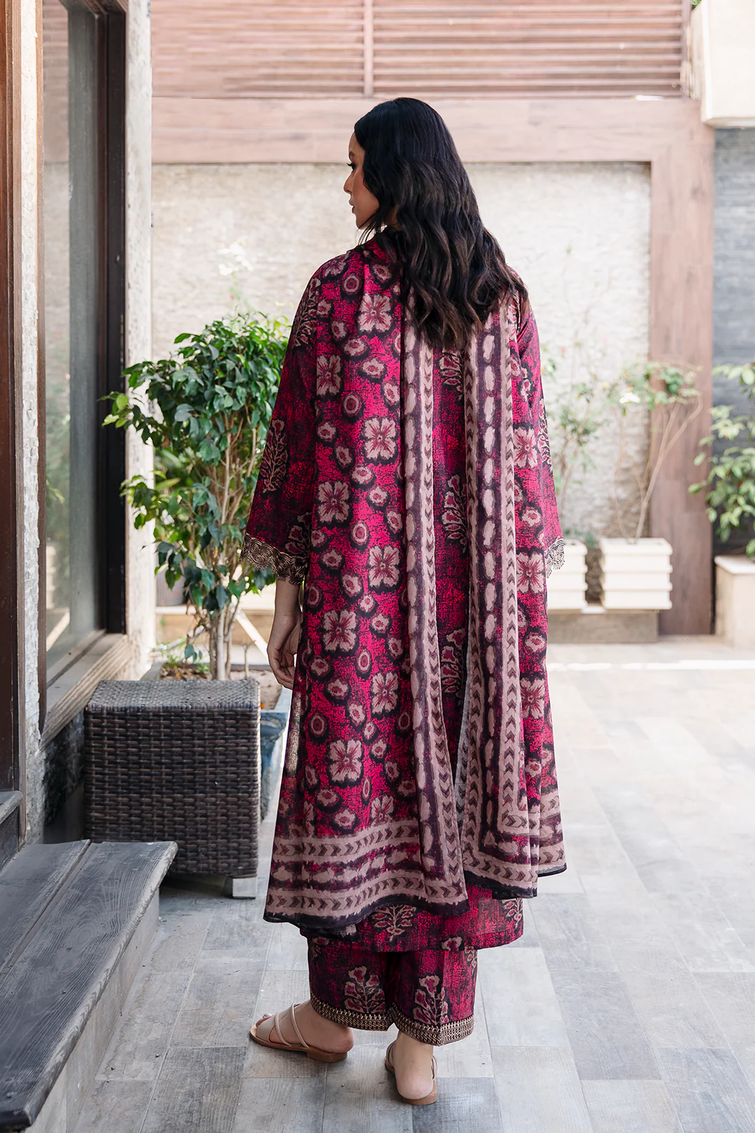 3 Piece - Embroidered Lawn Suit P1100A - Image 4