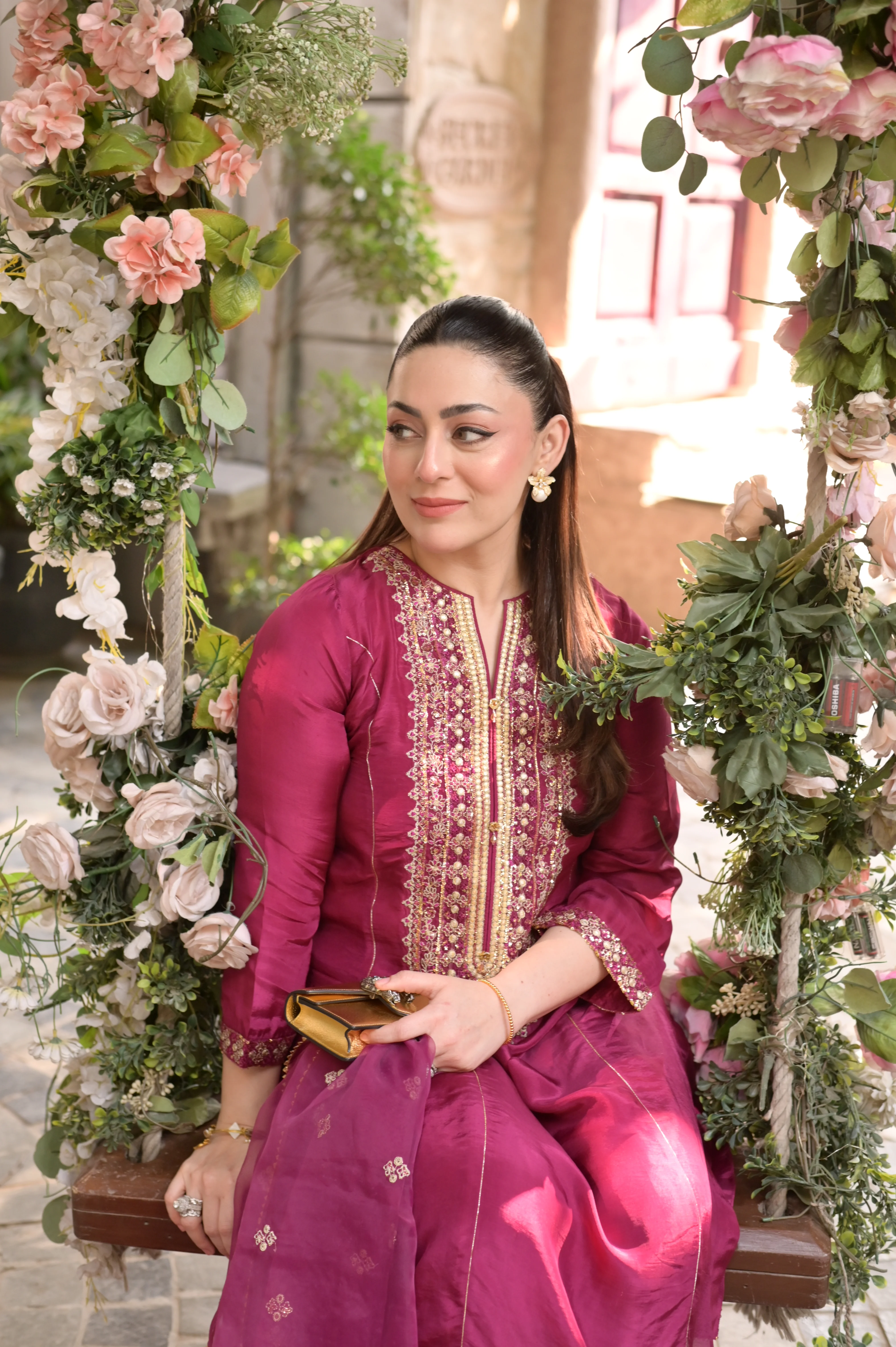 3 Piece - Premium Pure Silk Embroidered Suit LFP1147 - Image 6