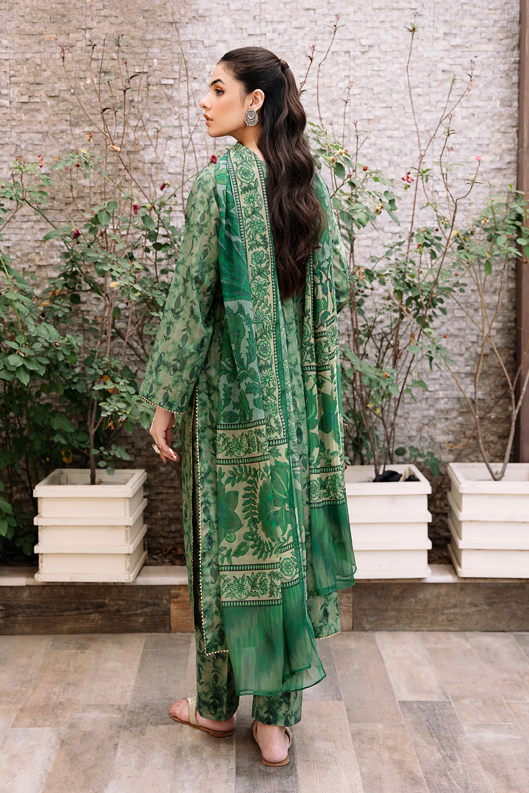 3 Piece - Embroidered Lawn Suit P1096A - Image 4