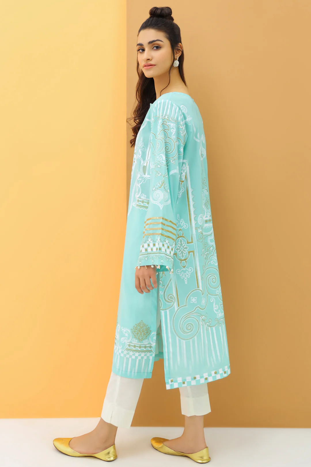 Single Shirt Paste Print Lawn - P2024 - Image 3