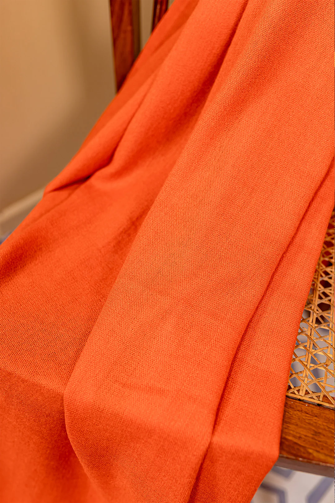 Wool Shawl Orange - SW001 - Image 4